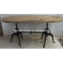 Industrial Doubal Base de cigüeñal Tapa de madera ovalada de mango